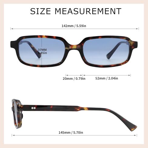 JOOX Retro Rectangle Sunglasses for Women Men Small 90s Style Vintage Trendy Narrow Rectangular Frame 2026 in Saudi Arabia