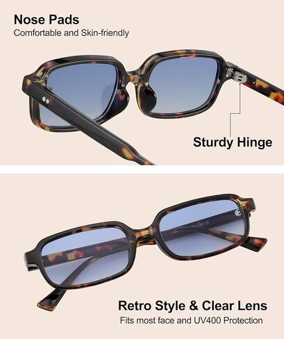 JOOX Retro Rectangle Sunglasses for Women Men Small 90s Style Vintage Trendy Narrow Rectangular Frame 2026 in Saudi Arabia