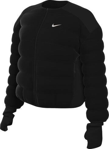 سترة ركض فضفاضة للنساء من Nike Therma-FIT Swift ذات تعبئة صناعية باللون الأسود in Saudi Arabia