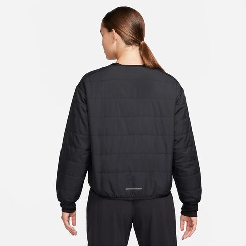سترة ركض فضفاضة للنساء من Nike Therma-FIT Swift ذات تعبئة صناعية باللون الأسود in Saudi Arabia