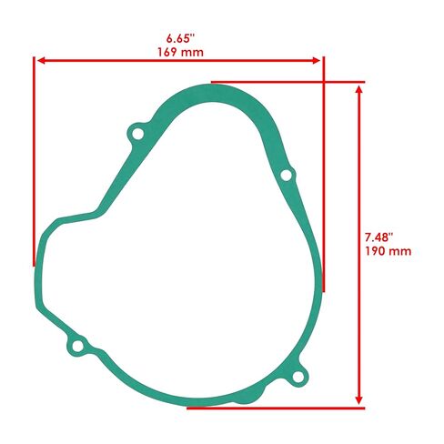 Caltric Stator Cover Gasket Compatible with Suzuki Lt250R Quadracer 250 2X4 1985 1986 in Saudi Arabia