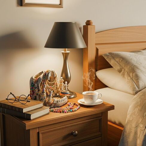 Resin Skull Shaped Jewelry Holder for Ring & Charm, Gothic Skull Decorative Storage for Earring Trinket, White Dark Aesthetic Halloween Decor, Shelf Display Gift for Bedroom, Living Room Home Office in Kuwait