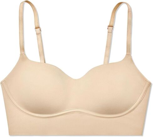 True & Co Womens True Everybody Women's Wirefree Lighty Lined Balconette Bra in Saudi Arabia