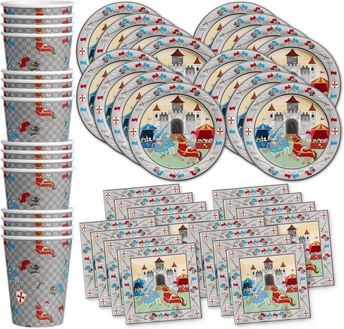 Pirate Treasure Map Birthday Party Supplies - Pirate Birthday Party for Boy - Treasure Hunt Party Supplies - Pirate Party Supplies Tableware Set Includes Plates, Napkins and Cups | Kit for 16 in Saudi Arabia