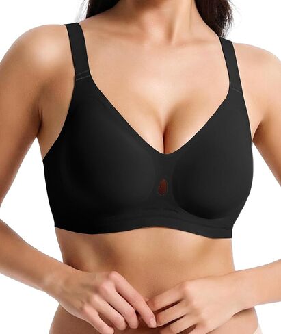 حمالات صدر جيلي للنساء بدون سلك داخلي - حمالة صدر لاسلكية بدون خياطة بتغطية كاملة، تي شيرت براليت مريح للاستخدام اليومي in Kuwait