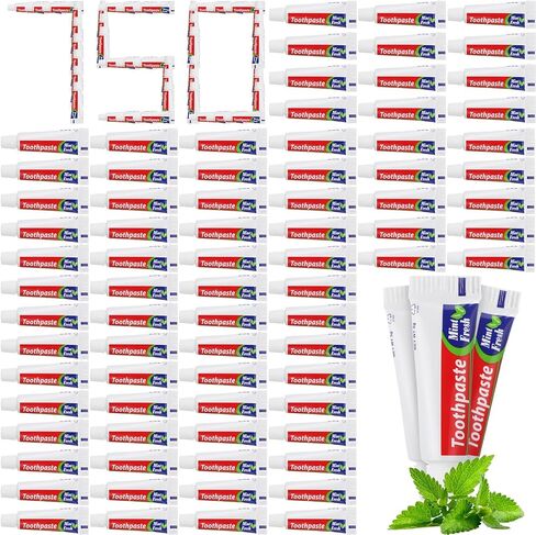 200 Pcs Mini Toothpaste Bulk Regular Toothpaste Clean Mint Toothpaste for Bad Breath, Helps Freshens Breath, Whitens Teeth Travel Size 0.18oz Toothpaste for Home Hotel Office School Camping in Saudi Arabia