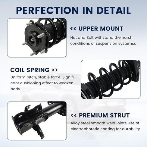2PCS Front Struts Assembly w/Coil Spring Shock Absorber for 2007 2008 2010 2011 2012 2013 2014 Honda CR-V 2.4L (Exc.Touring), Quick-Struts Complete Struts Replace for 272492 272491 in Kuwait