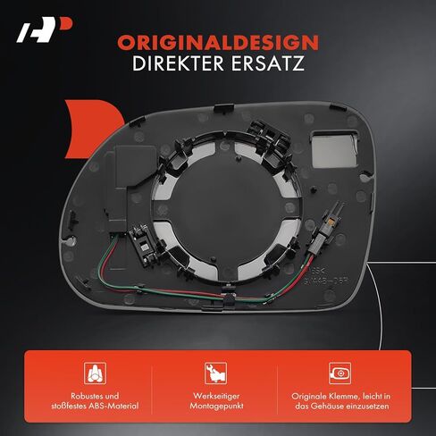 A-Premium Right Passenger Side Non-Heated Mirror Glass with Backing Plate Compatible with Kia Soul 2020 2021 2022 2023 2024 - Exterior Side View Convex Mirror with Blind Spot Detection in Saudi Arabia