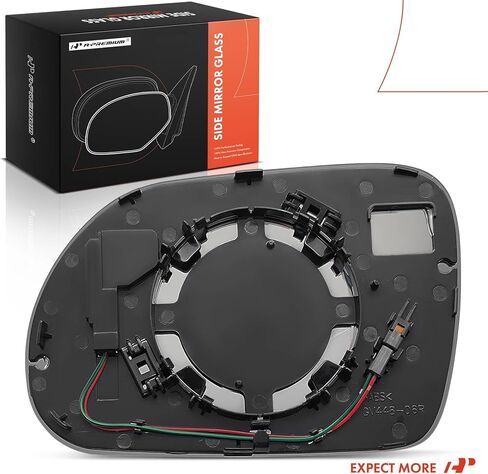A-Premium Right Passenger Side Non-Heated Mirror Glass with Backing Plate Compatible with Kia Soul 2020 2021 2022 2023 2024 - Exterior Side View Convex Mirror with Blind Spot Detection in Saudi Arabia