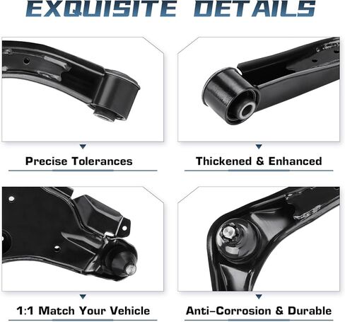 Front Upper and Lower Control Arms w/Ball Joints Driver Passenger Side + Outer Tie Rods + Sway Bars End Link Replacement for 2004-2010 Infiniti QX56 2005-2015 Nissan Pathfinder Armada Titan - 8pc Set in Saudi Arabia
