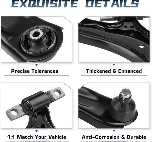 8Pcs Front Lower Control Arm for Nissan Rogue 2008-2013, for Nissan Rogue Select 2014-2015, Sway Bar + Outer & Inner Tie Rod End Suspension Kit Driver Passenger Side MS30194 MS30195 K750095 K750094 in Saudi Arabia