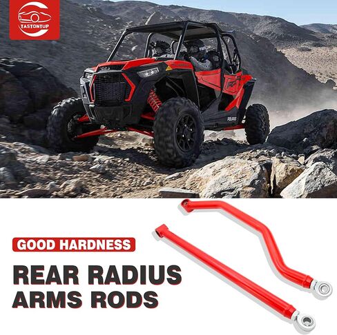 High Clearance Boxed Rear Radius Arm Kit for 2014-2023 Polaris RZR XP 1000/ XP 4 1000, Heavy-Duty Steel, Adjustable Heim Joints, 4X Strong Than Stock, Boxed Rear Radius Arms/Rods Replacement, Red in Kuwait