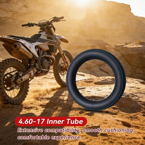 4.60-17 Inner Tube 130/70-17, 130/80-17, 140/70-17, 140/80-17 Tire Tube with Straight Valve Stem for Motorcycles, Scooters and ATVs in Kuwait