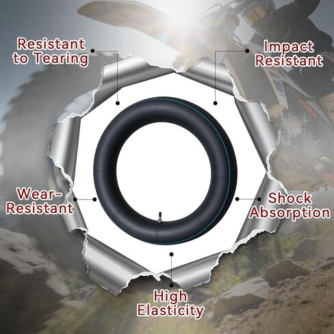 4.60-17 Inner Tube 130/70-17, 130/80-17, 140/70-17, 140/80-17 Tire Tube with Straight Valve Stem for Motorcycles, Scooters and ATVs in Kuwait