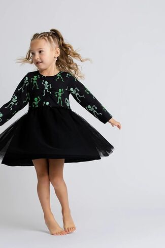 Monica + Andy Girls Organic Long Sleeve Tulle Dress in Saudi Arabia