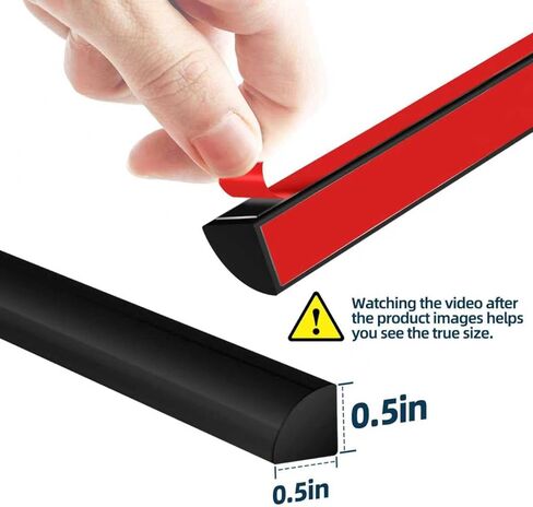 حافة قولبة مستديرة ربع مرنة بطول 10 أقدام، زخرفة حائطية بيضاء ذاتية اللصق، قالب مطاطي صغير للتقشير والعصا للأرضيات والحمام والمطبخ والسطح، 120 بوصة طول × 0.5 بوصة عرض × 0.5 بوصة ارتفاع in Kuwait