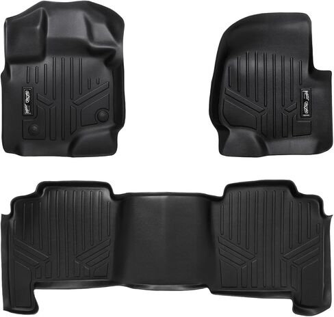 MAXLINER Custom Fit Floor Mats 2 Row Liner Set Black Compatible with 2011-2014 Ford F-150 SuperCrew Cab in Kuwait