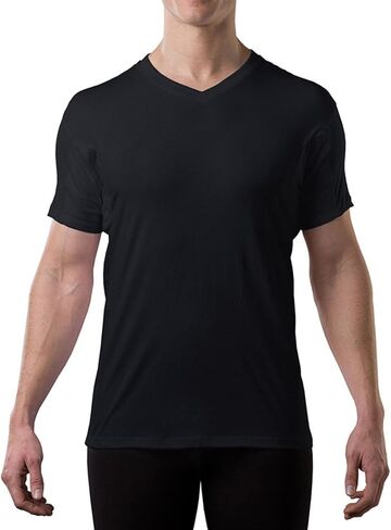 Sweatproof Undershirt for Men with Underarm Sweat Pads (Original Fit, V-Neck) in Kuwait