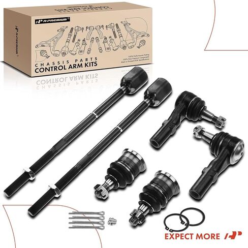 A-Premium Set of 6, Front Lower Ball Joint & Inner Outer Tie Rod End, Compatible with Ford Taurus 1996-2007, Mercury Sable 1996-2005, 3.0L in Saudi Arabia