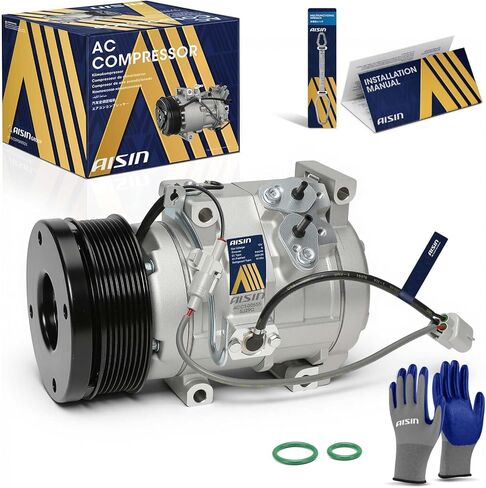 AISIN ACCT-00555 Air Conditioner AC Compressor - Compatible with Toyota Tundra 2007-2021 4.6L 5.7L - with 8-Pulley Groove, with Clutch in Saudi Arabia