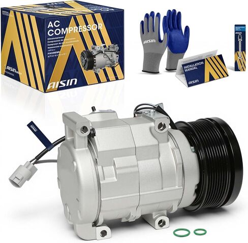 AISIN ACCT-00555 Air Conditioner AC Compressor - Compatible with Toyota Tundra 2007-2021 4.6L 5.7L - with 8-Pulley Groove, with Clutch in Saudi Arabia