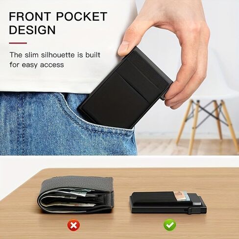 Automatic Pop-Up Cardholder for Men – Minimalist Multi-Card Organizer with RFID Protection Design, Business Accessory Gift in Saudi Arabia