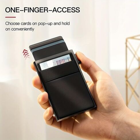 Automatic Pop-Up Cardholder for Men – Minimalist Multi-Card Organizer with RFID Protection Design, Business Accessory Gift in Saudi Arabia