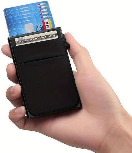 Automatic Pop-Up Cardholder for Men – Minimalist Multi-Card Organizer with RFID Protection Design, Business Accessory Gift in Saudi Arabia