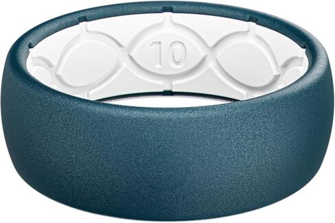 Solid Silicone Ring by Groove Life - Breathable Rubber Wedding Rings for Men, Lifetime Coverage, Unique Design, Comfort Fit Ring in Kuwait