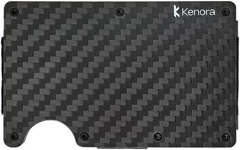 Carbon Fiber AirTag Wallet - Slim Minimalist Card Holder for Men - Lightweight Rigid Front Pocket Case Compatible with Apple AirTag - Black in Saudi Arabia