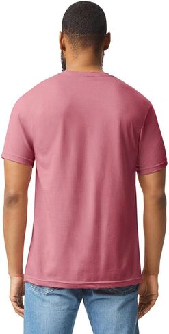 Apparel Globe Adult Softstyle CVC T-Shirt Cotton Polyester Blend Modern Fit Smooth Surface Durable Tear-Away Label Tshirt in Saudi Arabia