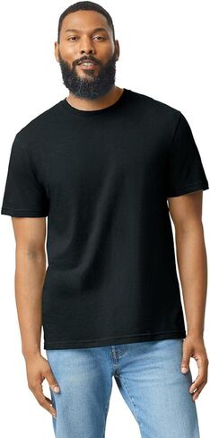 Apparel Globe Adult Softstyle CVC T-Shirt Cotton Polyester Blend Modern Fit Smooth Surface Durable Tear-Away Label Tshirt in Kuwait