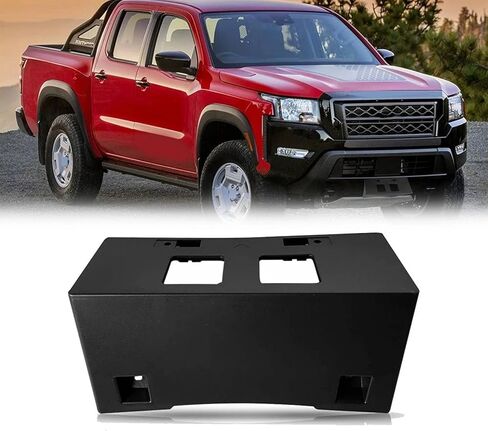 دعامة لوحة الترخيص الأمامية متوافقة مع 2022 2023 2024 2025 Nissan Frontier 96210-9BU0A 962109BU0A طقم حامل إطارات لوحة الترخيص السوداء بدون حفر in Kuwait