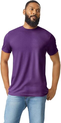 Apparel Globe Adult Softstyle CVC T-Shirt Cotton Polyester Blend Modern Fit Smooth Surface Durable Tear-Away Label Tshirt in Saudi Arabia