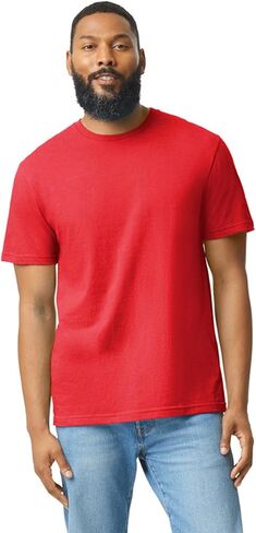 Apparel Globe Adult Softstyle CVC T-Shirt Cotton Polyester Blend Modern Fit Smooth Surface Durable Tear-Away Label Tshirt in Saudi Arabia
