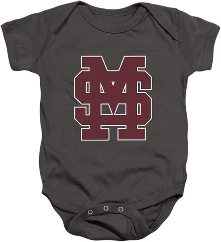 Mississippi State Bulldogs Official Baseball Logo Unisex Infant Snap Suit for Baby,Charcoal, 6 Months in Saudi Arabia