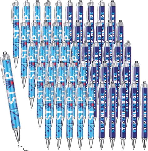50 Pcs Autism Awareness Pens Colorful Puzzle Pieces Pens Retractable Inspirational Ballpoint Pen for Autism Acceptance Motivational Gift in Kuwait