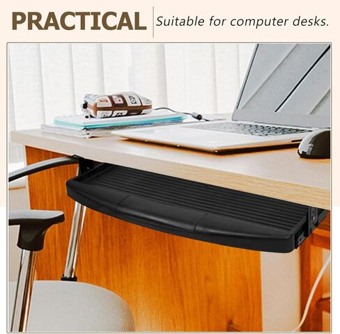 صينية لوحة المفاتيح أسفل المكتب، منصة منزلقة، درج لوحة مفاتيح مريح لسهولة الوصول، هيكل متين للاستخدام المكتبي والمنزلي in Kuwait
