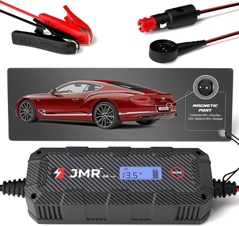 JMR Battery Charger for Bentley Continental GT Bentayga Flying Spur Mulsanne Trickle Charger Conditioner Maintainer (Magnetic Port, No Lithium Mode) in Saudi Arabia