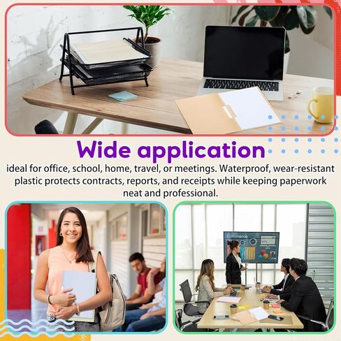 20 حزمة من أغلفة التقارير مع مشبك وملصق، مجلد ملفات بحجم 9 × 12 مقاس A4 وLetter مع مشبك، مجلدات عرض بسعة 50 ورقة لطلاب المدارس، نشاط التلاوة، ألوان موراندي in Kuwait