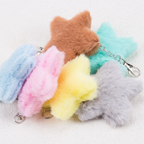 KOOBOOK 6Pcs Kawaii Star Keychain Cute Five-Pointed Star Charm Keyring for Purses Backpacks and Handbags in Saudi Arabia