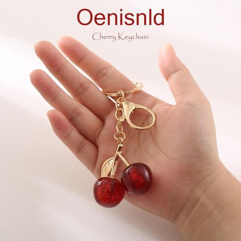 Cherry Keychain cherry Bag Charm Keychain Accessories Purse Bag Charms Extender Chain for Handbags Gifts for Women in Saudi Arabia