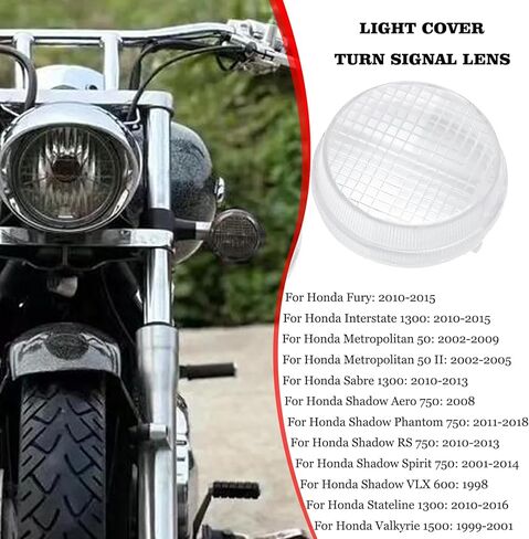 4pcs Motorcycle Turn Signal Lens Covers for Honda Shadow Phantom Spirit Interstate Metropolitan Valkyrie 1300 600 750 VT400 VT750 VT1300 1998-2018 Turn Signals Lenses for Honda Fury in Saudi Arabia