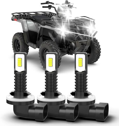 لمبات Polaris Sportsman 450 500 550 570 600 700 800، 881,862,886,894,896 مصابيح الضباب، متوافقة مع ملحقات Polaris Sportsman ATV UTV، ضوء أبيض 6000 كلفن، 3 عبوات in Kuwait