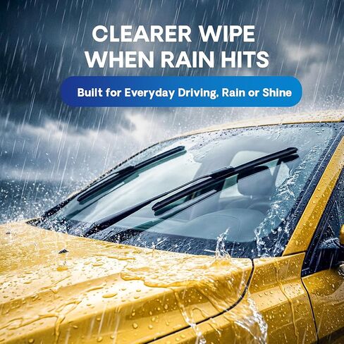 24" and 18" Windshield Wiper Blades(Pack Of 2), All-Season Performance Automotive Replacement Windshield Wiper Blades for My Car in Kuwait