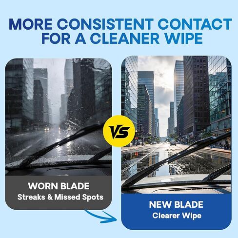 24" and 18" Windshield Wiper Blades(Pack Of 2), All-Season Performance Automotive Replacement Windshield Wiper Blades for My Car in Kuwait