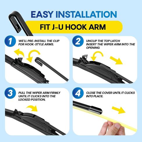 24" and 18" Windshield Wiper Blades(Pack Of 2), All-Season Performance Automotive Replacement Windshield Wiper Blades for My Car in Kuwait