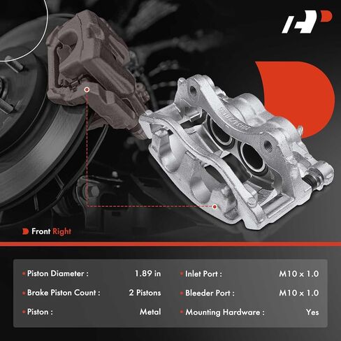 A-Premium Disc Brake Caliper Assembly with Bracket Compatible with Select Ford Models - Transit-150/Transit-250/Transit-350/Transit-350 HD 2015 2016 2017 2018 2019, 3.2L/3.5L/3.7L - Front Passenger in Saudi Arabia