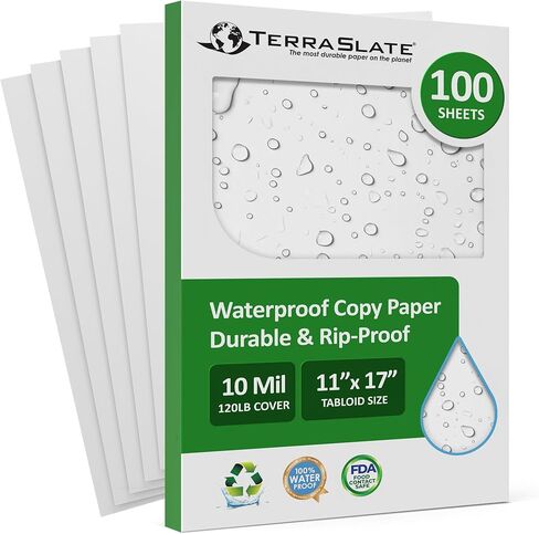 10 MIL 11" x 17" Waterproof Laser Printer/Copy Paper 100 sheets in Kuwait