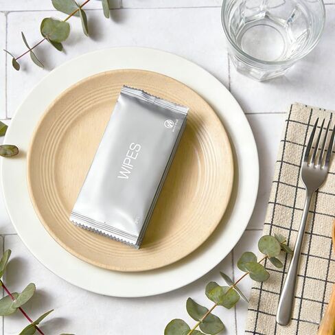 Wet Wipes Individually Wrapped Hand Wipes Pack of 200 Wet Napkins Quick Hand Cleaning Silver Packaging for Restaurant Party Barbecue Homeless Care Package in Kuwait